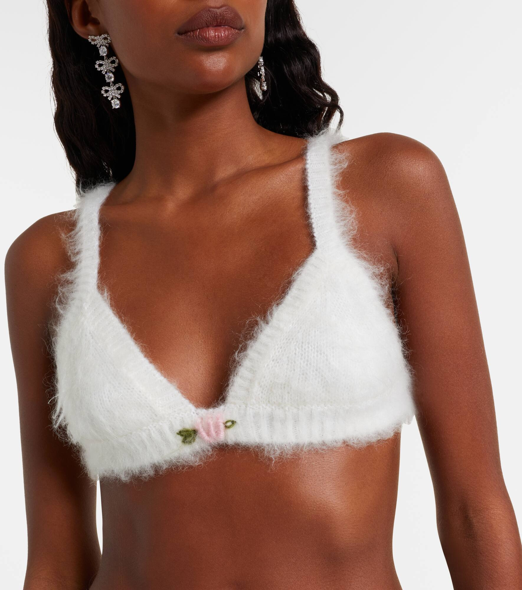 Mohair and wool-blend bra top - 4