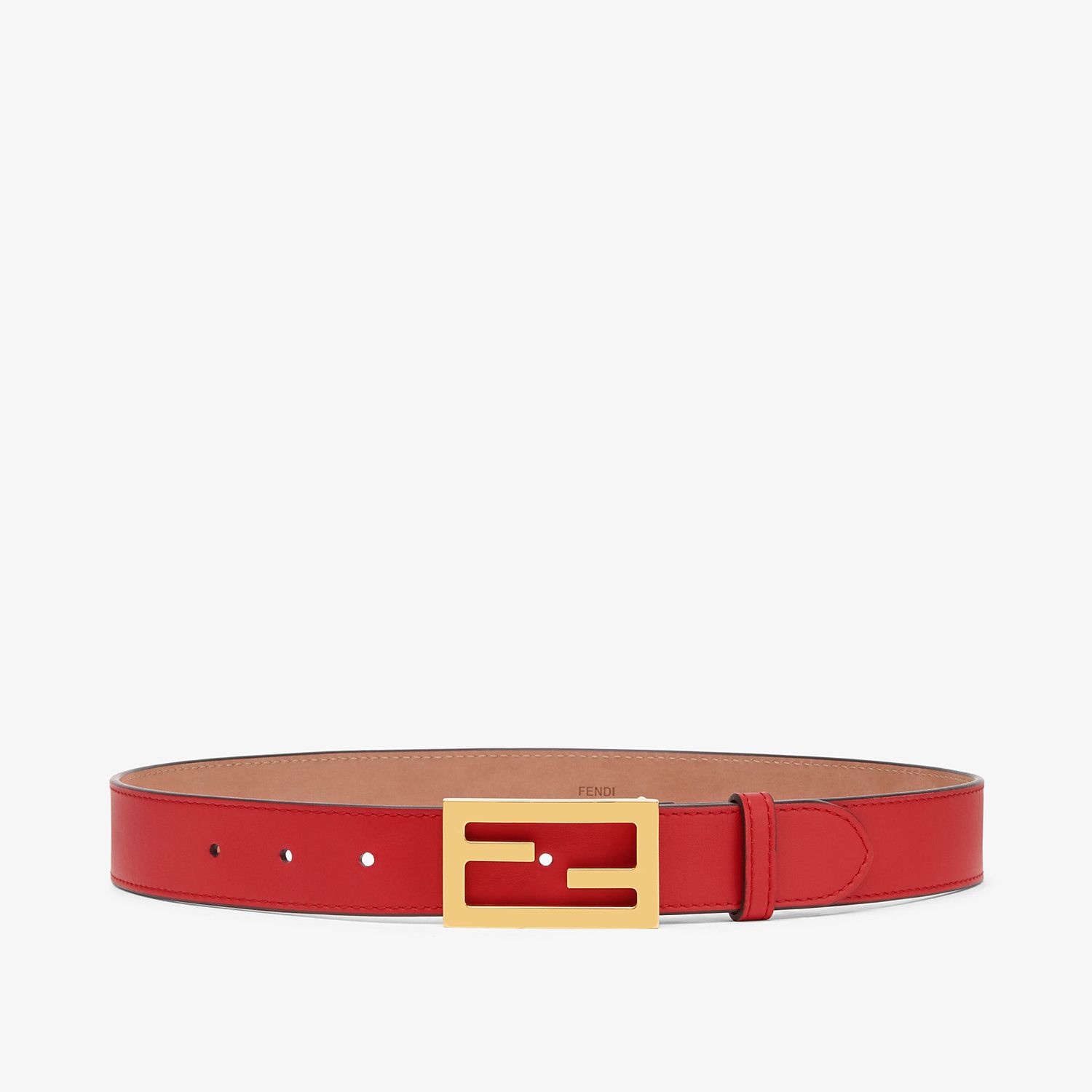 Red leather belt - 1