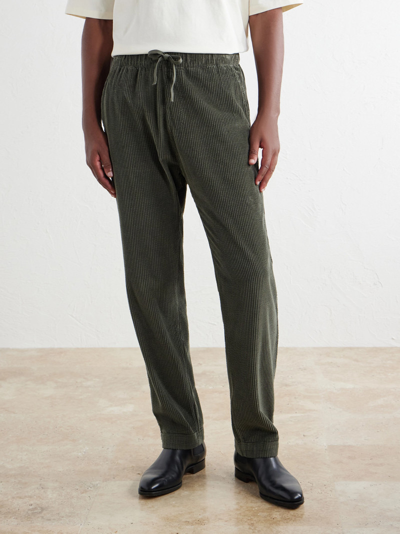 Joggy Straight-Leg Cotton-Corduroy Trousers 3