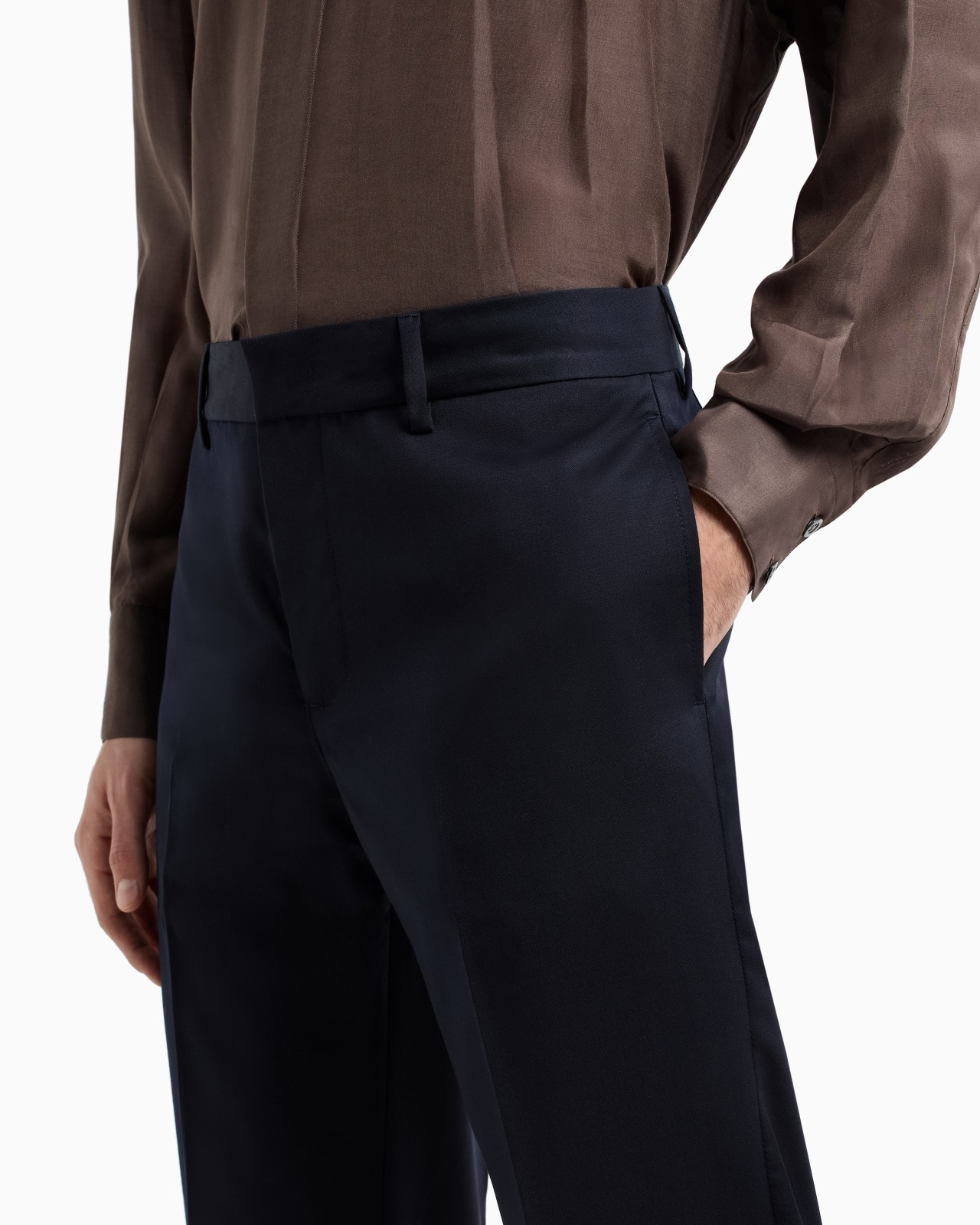 LIGHTWEIGHT VIRGIN WOOL-BLEND TWILL CHINOS - 5