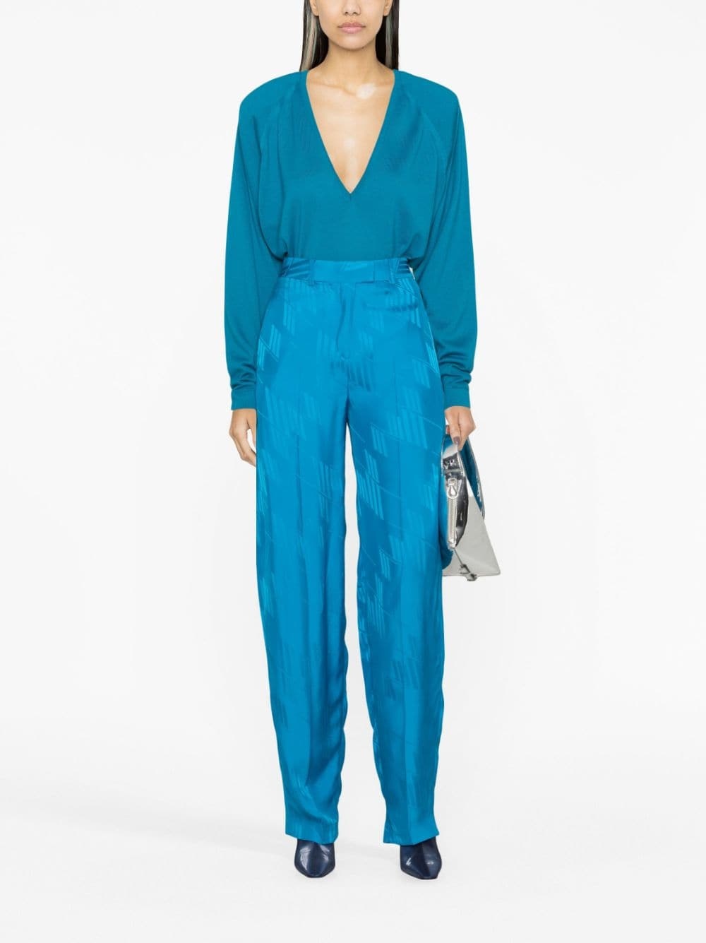 plunge V-neck jumper - 2