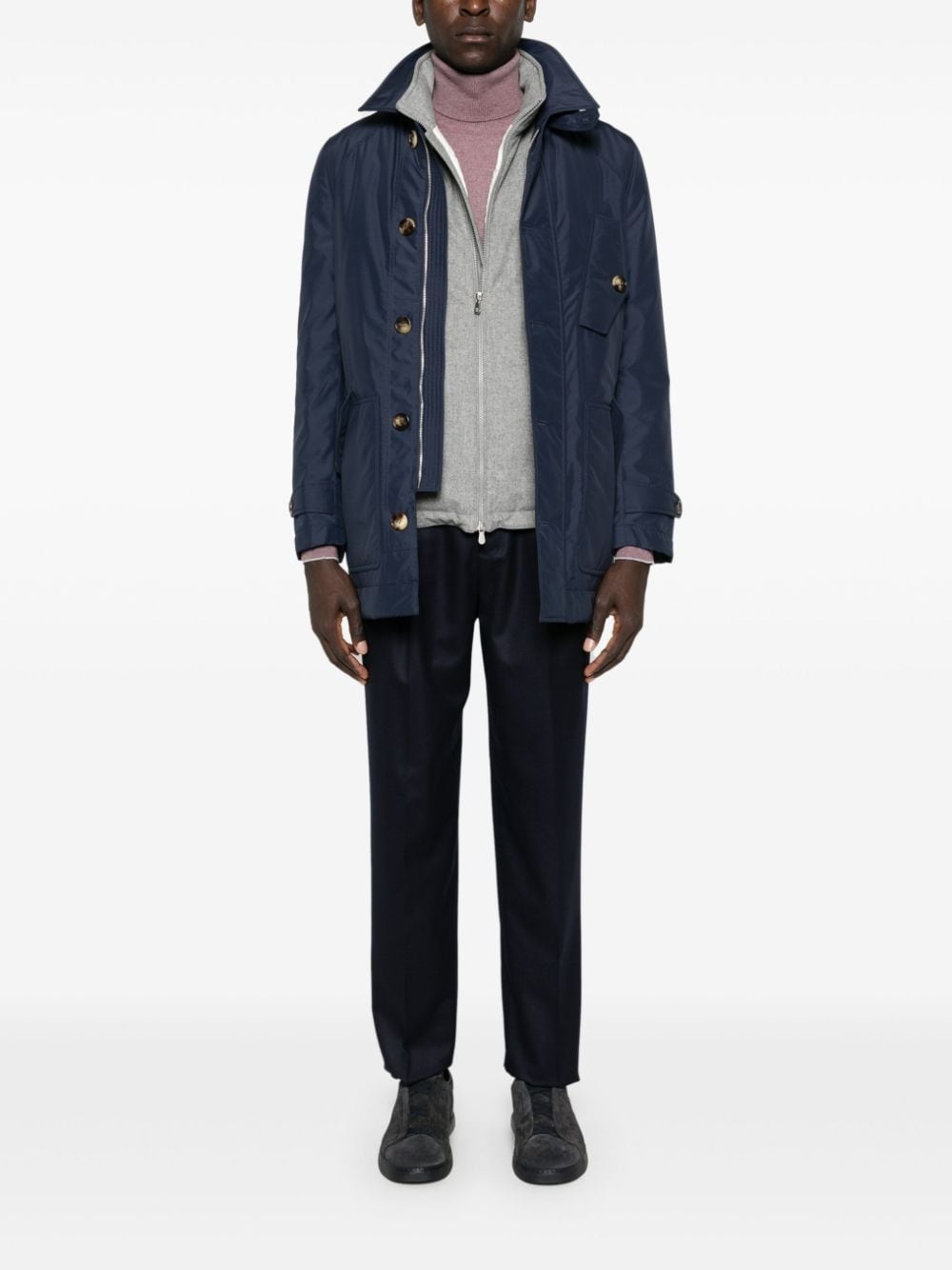 high-neck wool gilet - 2