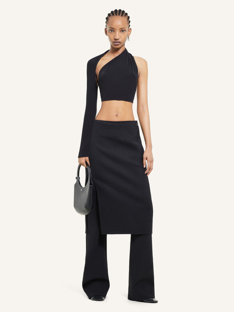 courrèges OBLIQUE TAILORED MIDI SKIRT outlook