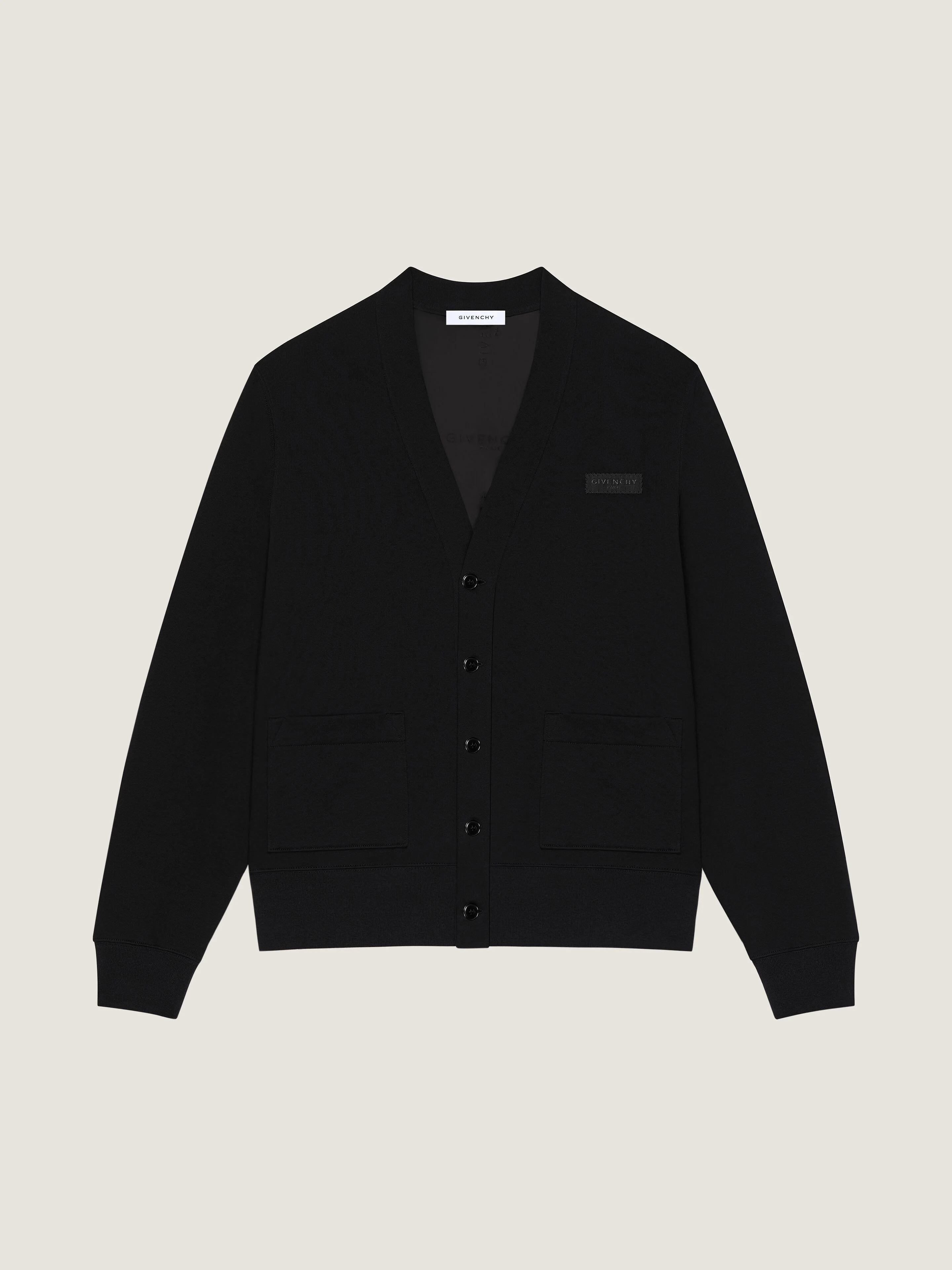 CARDIGAN IN COTTON WITH GIVENCHY PARIS GROS GRAIN - 1