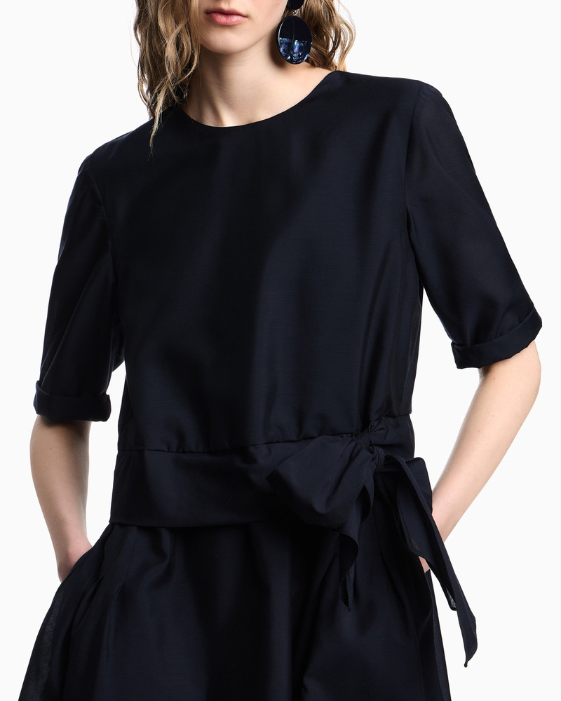 EMPORIO ARMANI ICON MUSLIN KNOT DRESS outlook