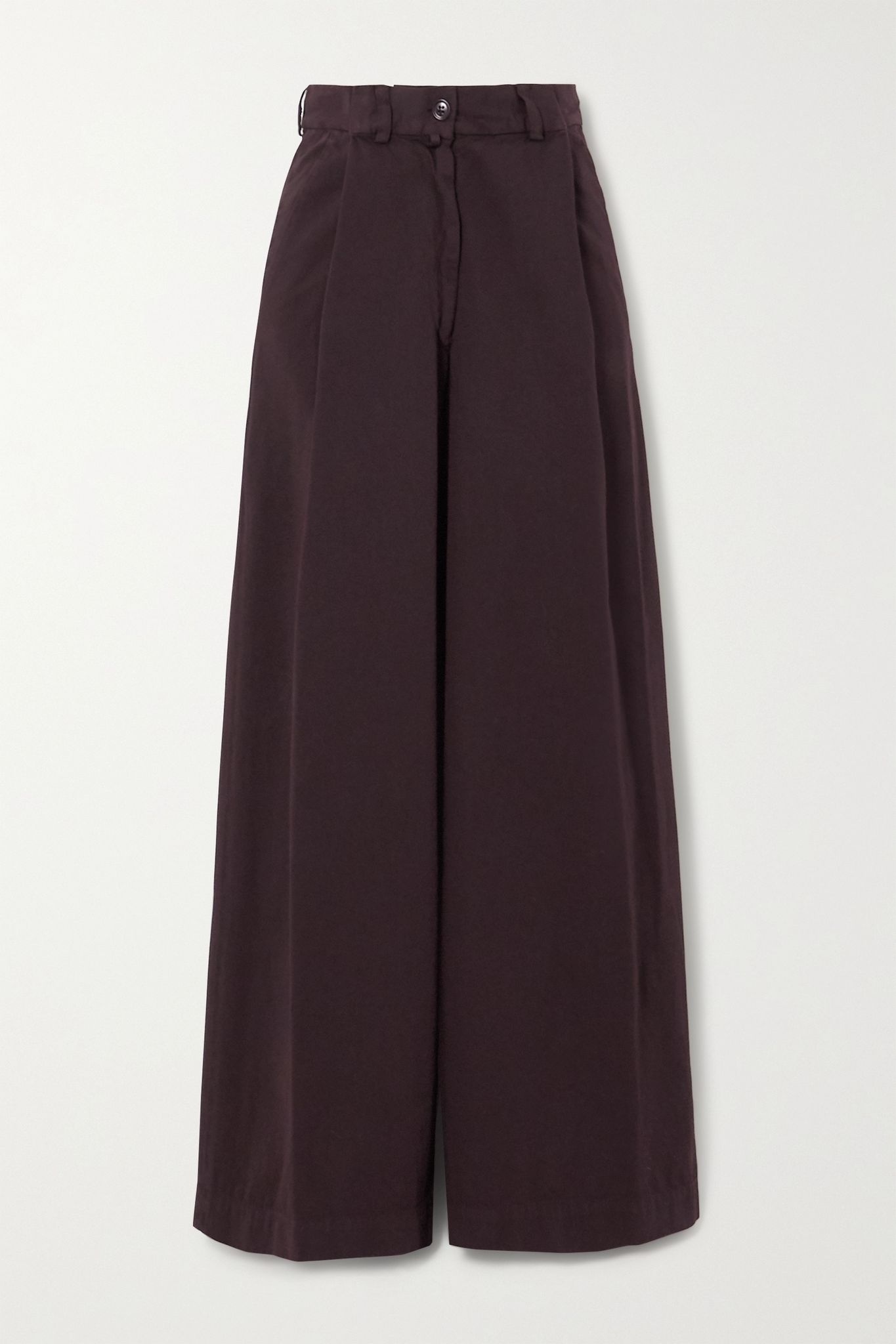 Cotton-twill wide-leg pants - 1