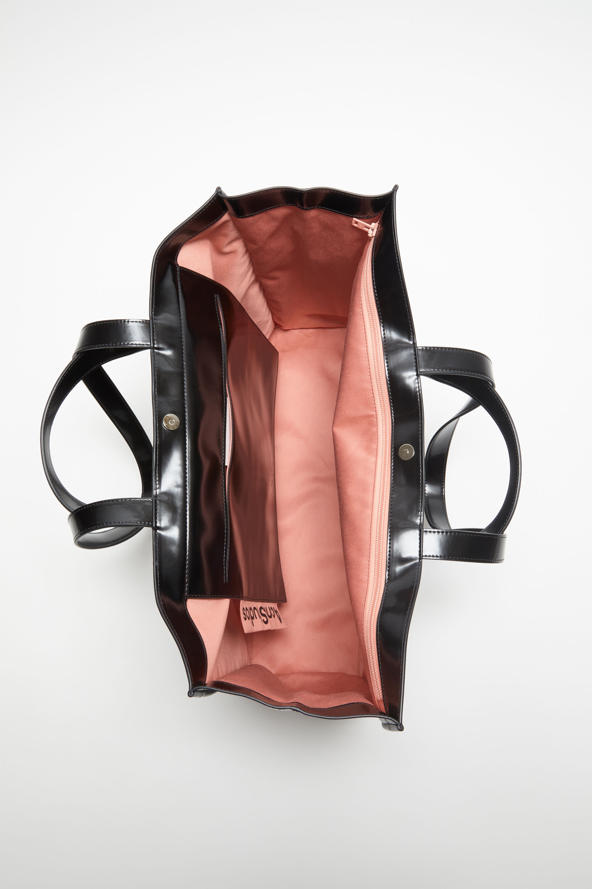 Logo shoulder tote bag - Black - 5