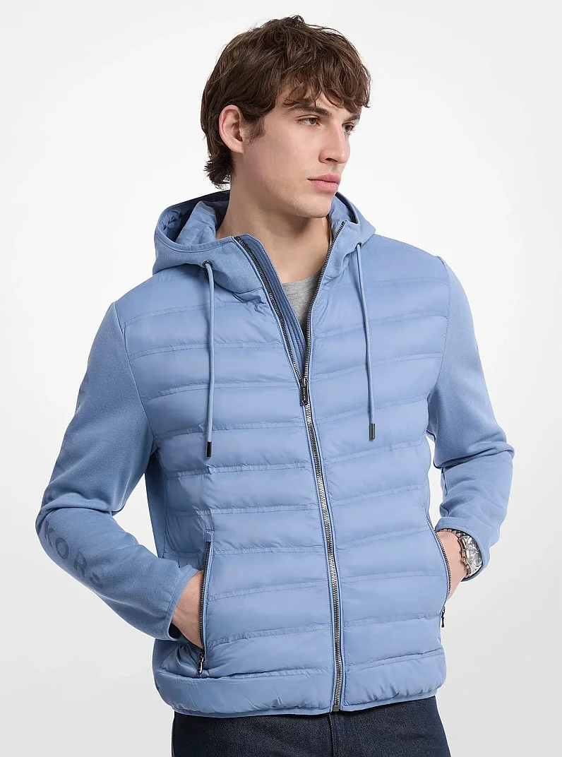 Galway Quilted Mixed-Media Jacket - 1