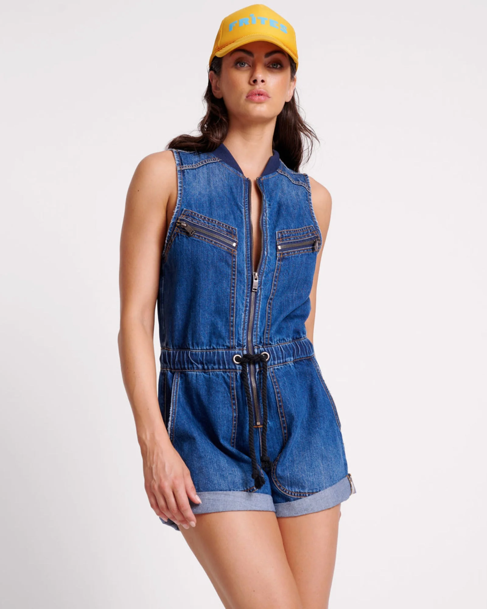 Lilly Sporty Denim Jumpsuit - Blue Moon - 1