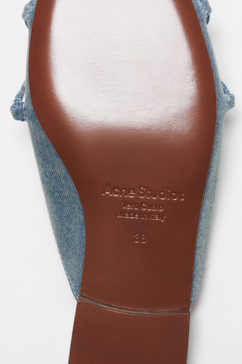 Lace-up mules - Dusty blue 4