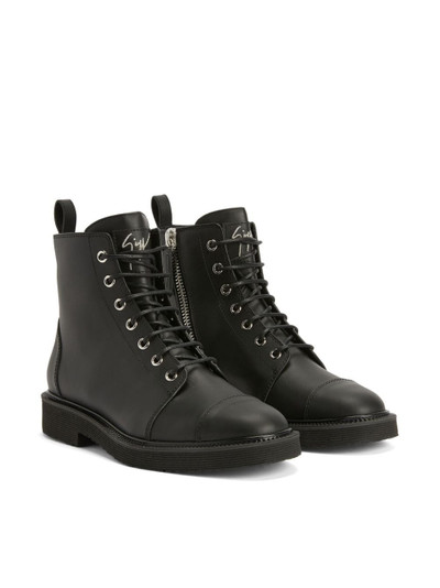 Giuseppe Zanotti Thora logo-patch leather ankle boots outlook