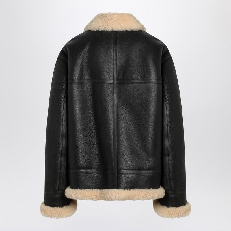 SAINT LAURENT Saint Laurent And Shearling Jacket outlook