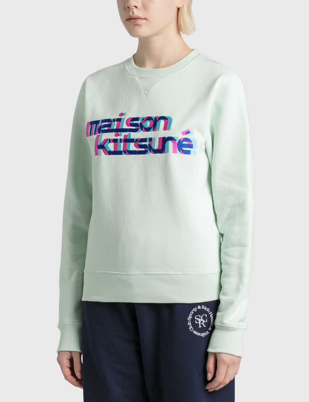 NEON LINE TYPO EMBROIDERY REGULAR SWEATSHIRT - 2