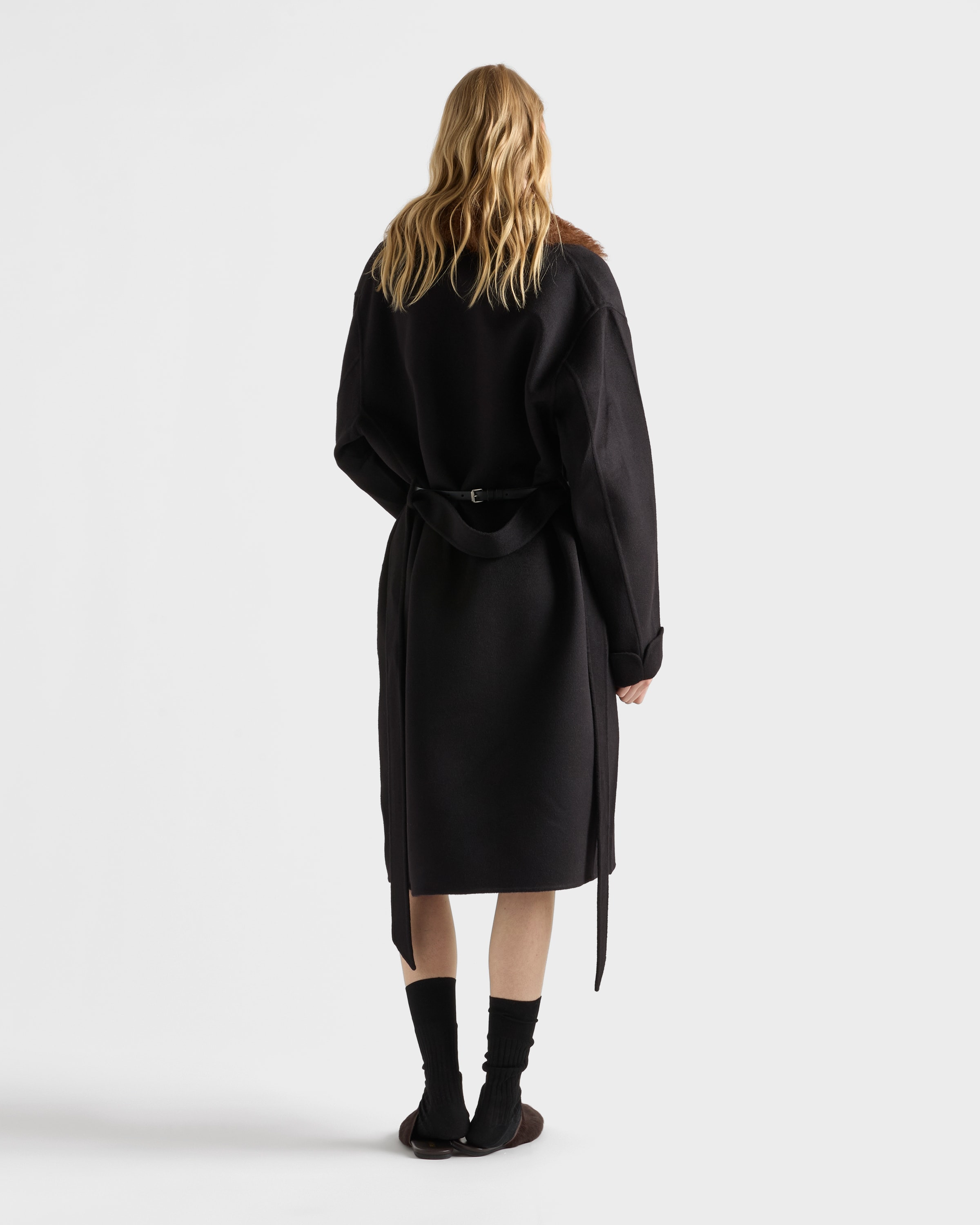 Single-breasted double cashwool coat - 5