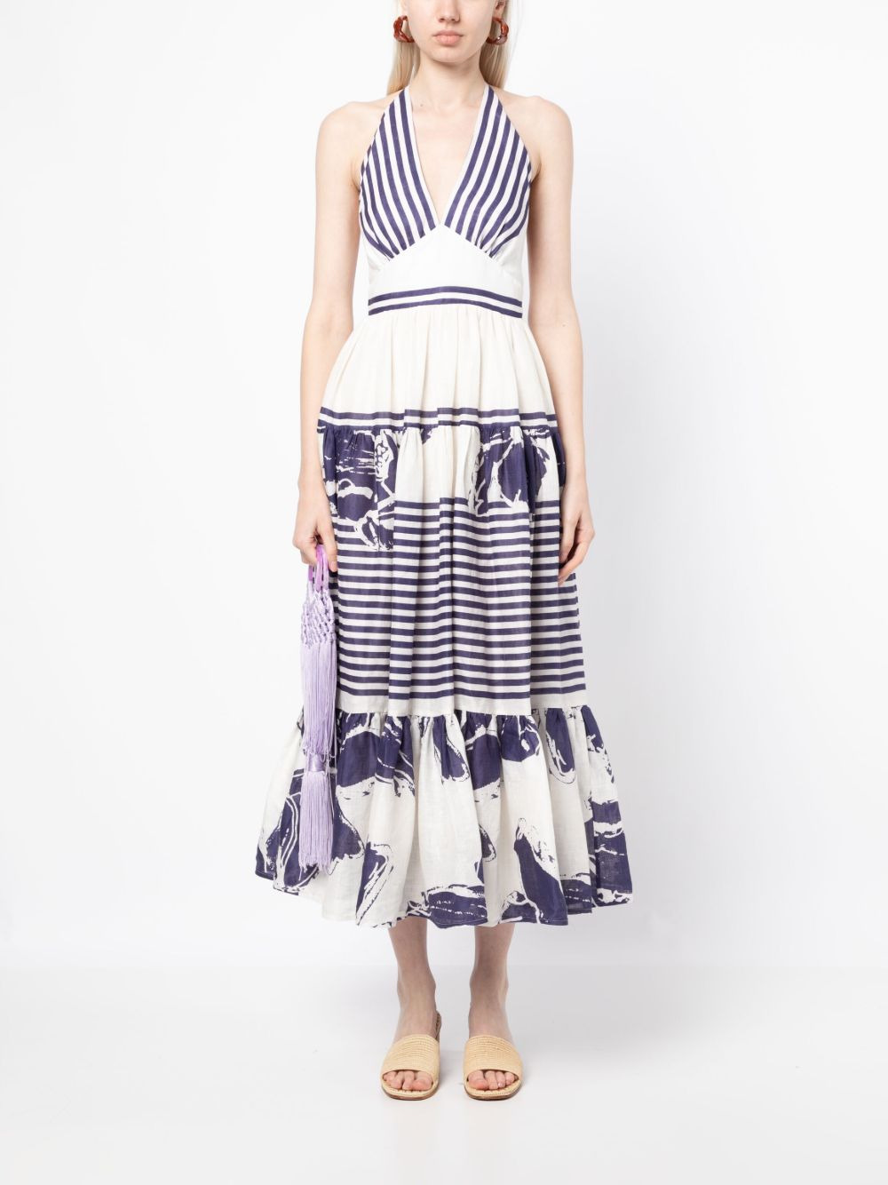 Valerie floral stripes-print dress - 2