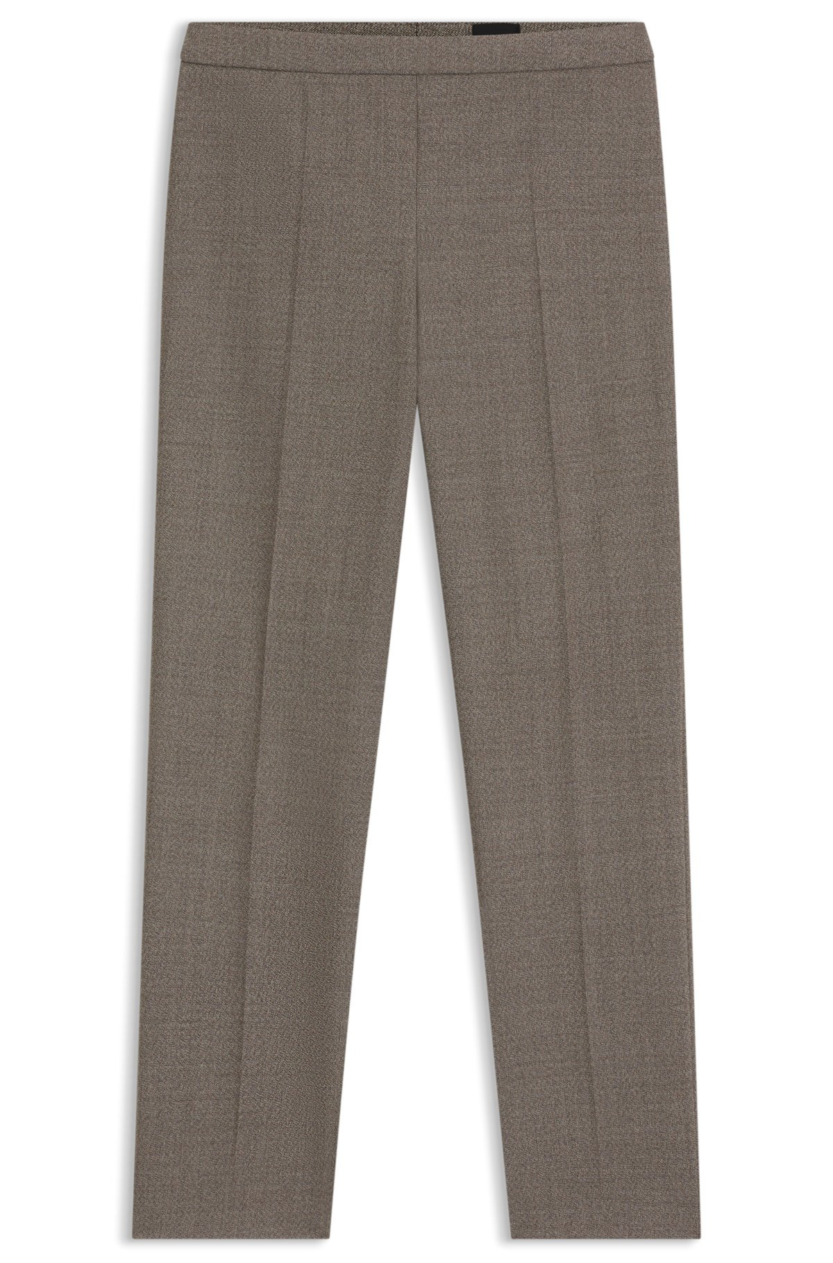 REGULAR-FIT PANTS IN A MICRO-PATTERN WOOL BLEND - 1
