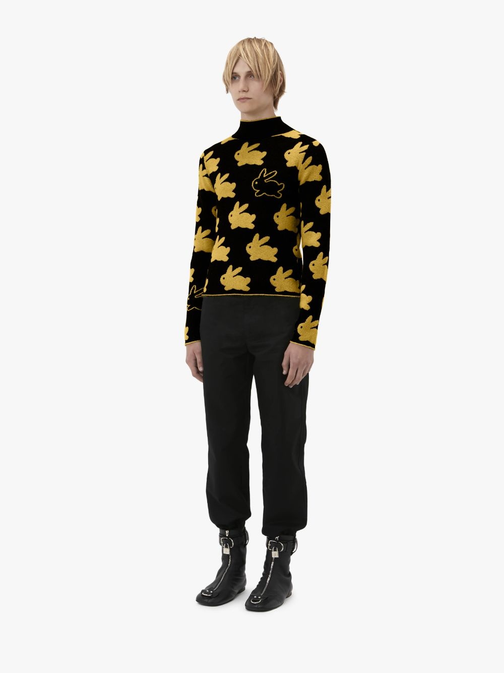 ALL OVER BUNNY TURTLENECK JUMPER - 5
