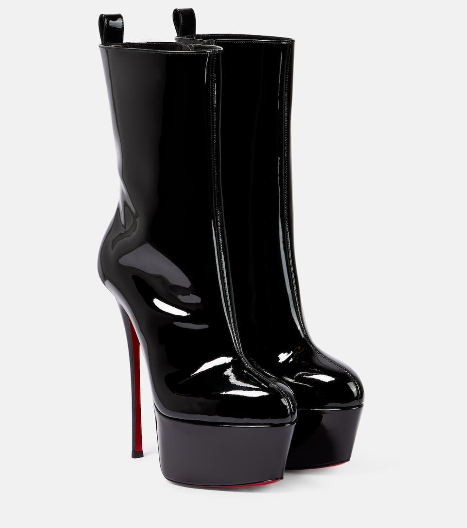 Alleo Botta Red Sole Patent Leather Knee-High Boots