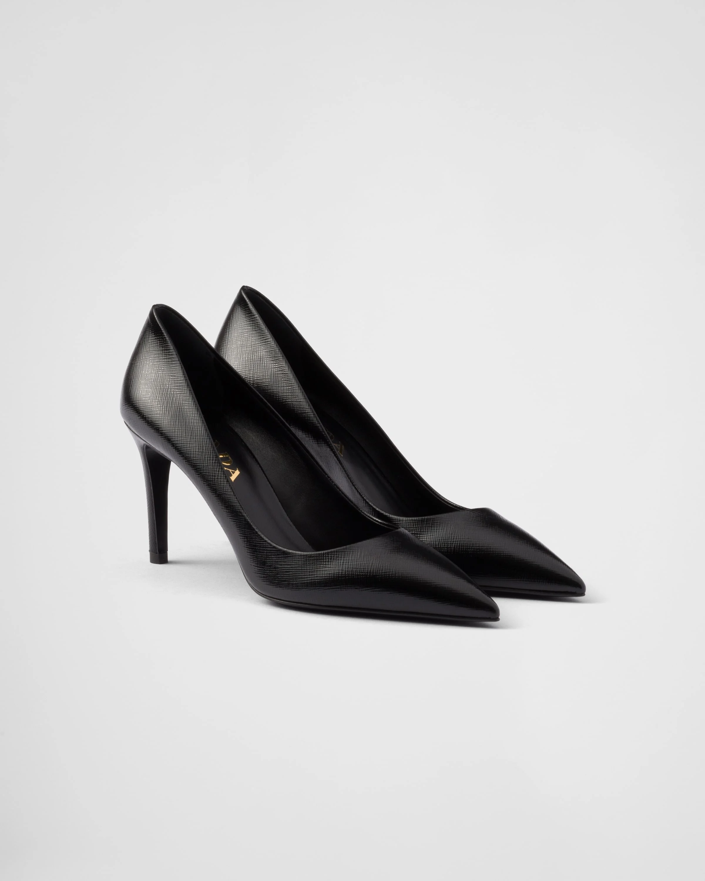 Brushed leather pumps - 1