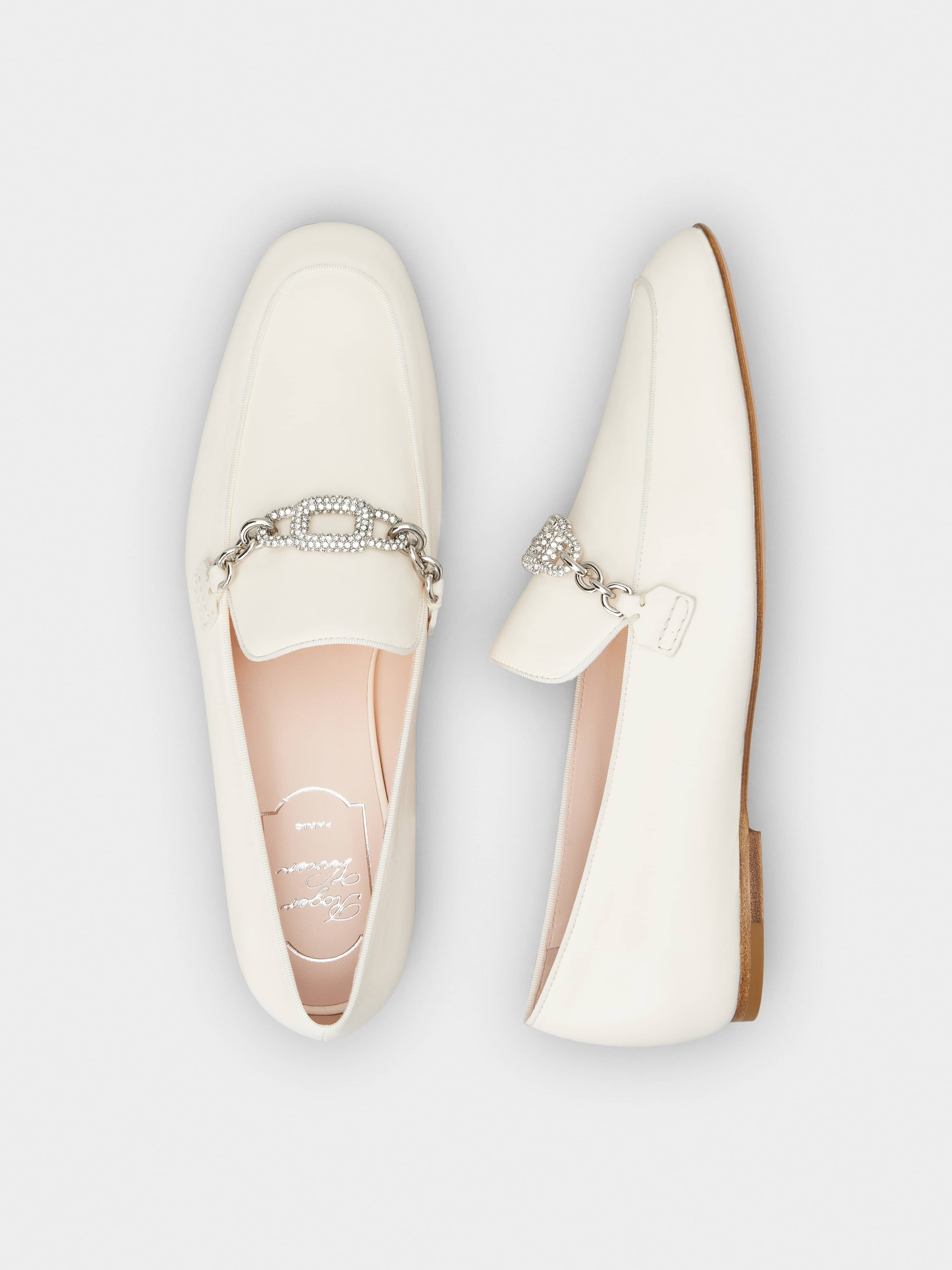 Strass Chain Loafers in Leather - 4