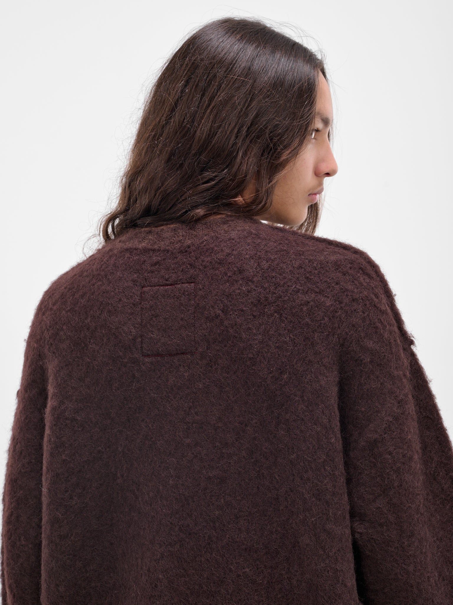 Brown Alpaca-Wool Knit Sweater - 5
