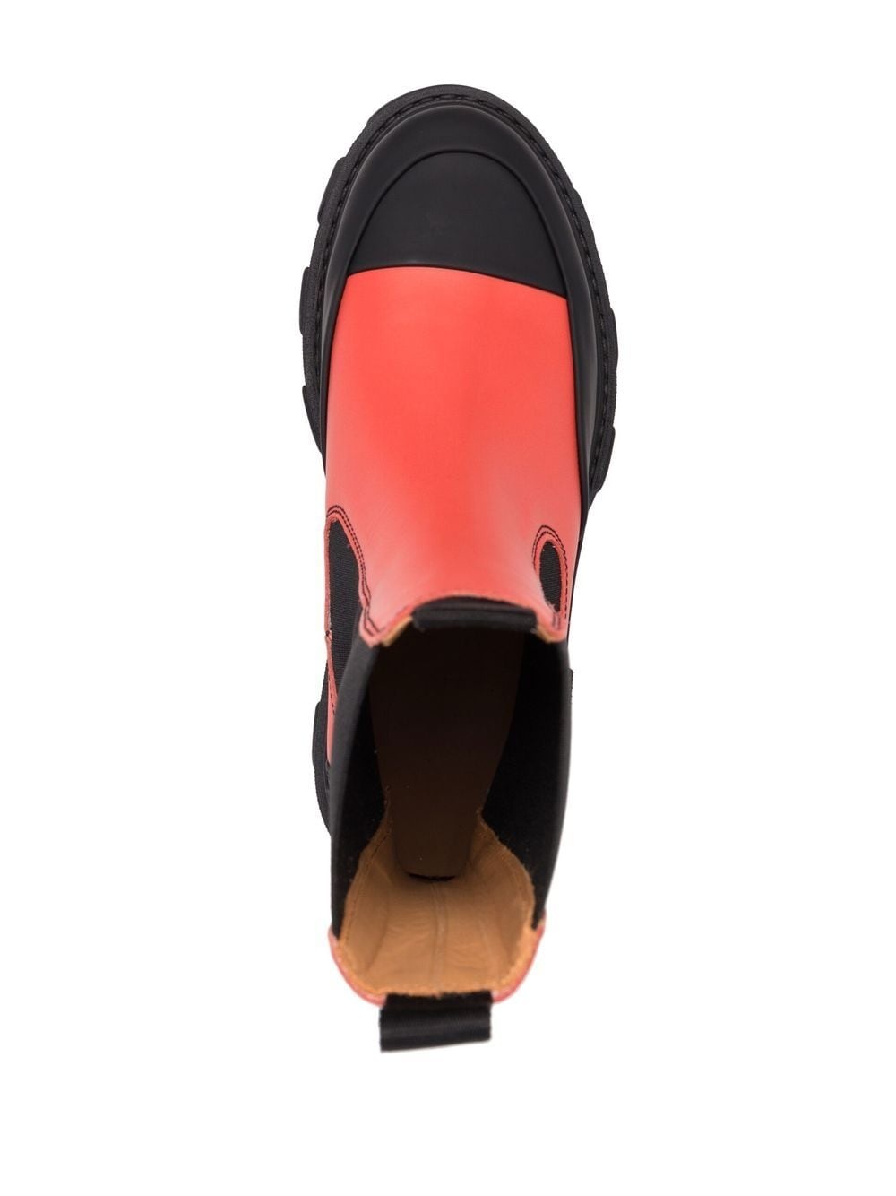 tall two-tone leather boots - 4