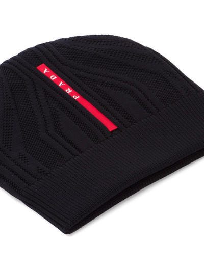 Prada technical knit beanie outlook