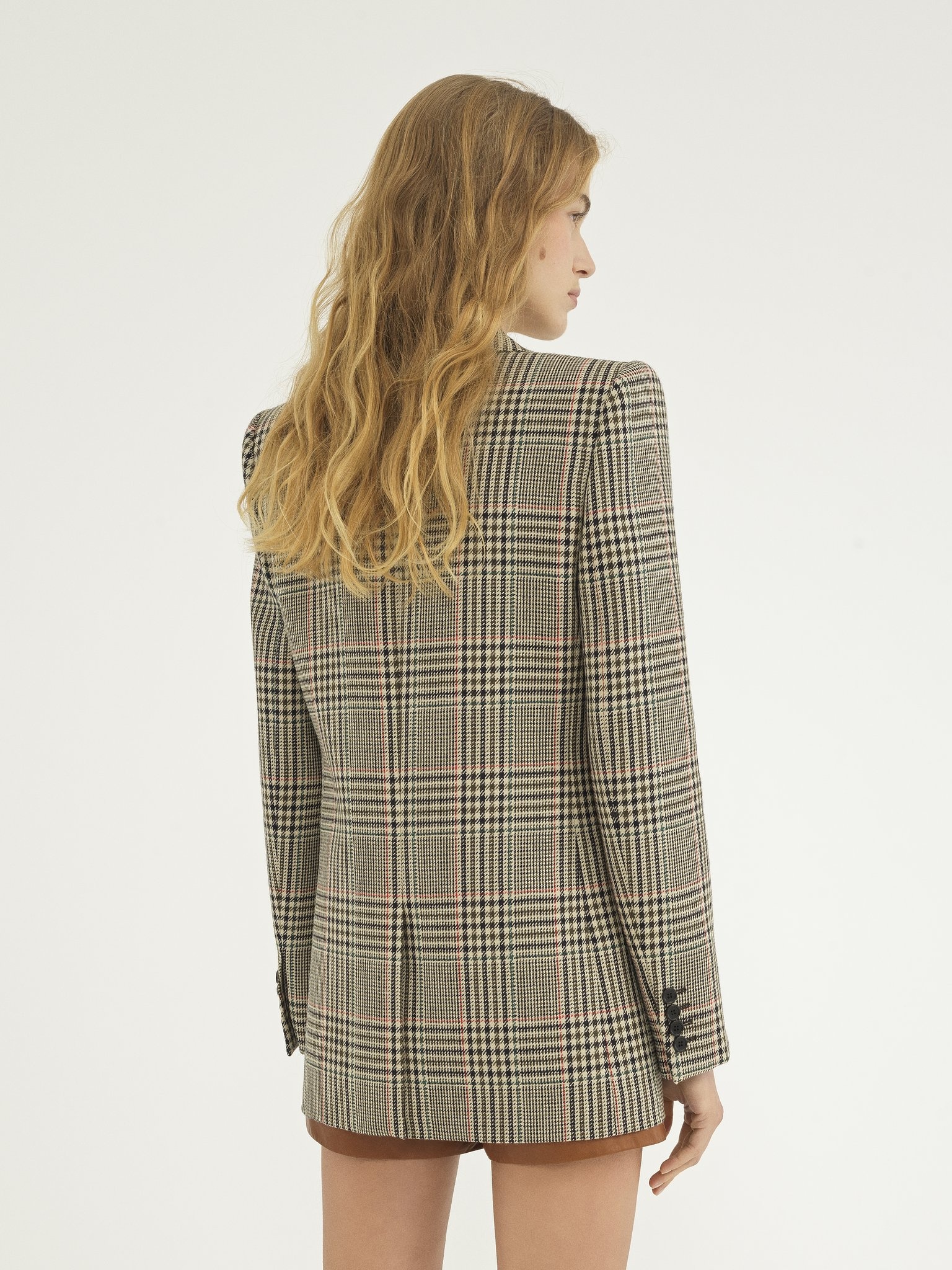 TAILORED JACKET IN PRINCE OF WALES WOOL - 5