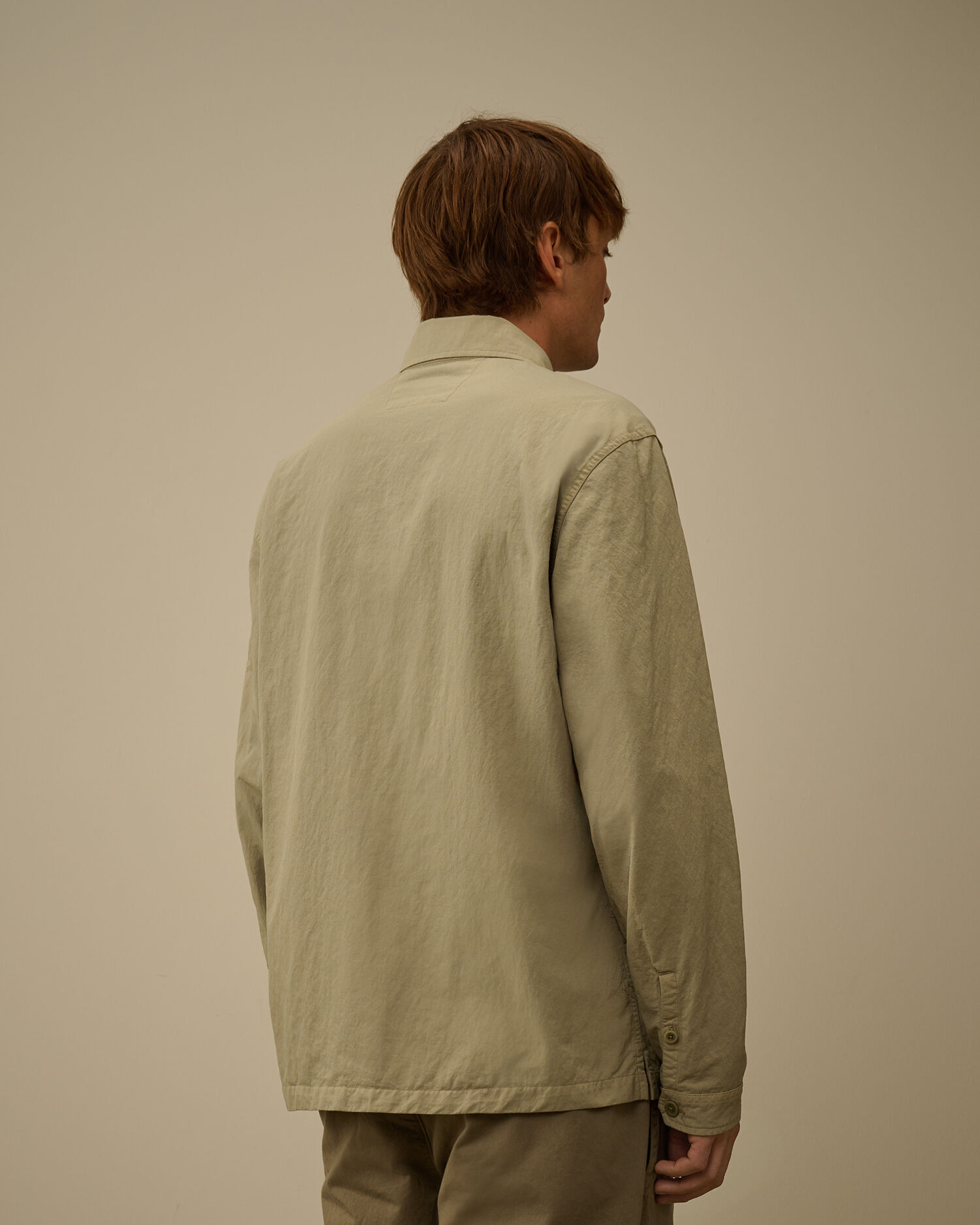 Diagonal Flatt Nylon Button Overshirt - 4