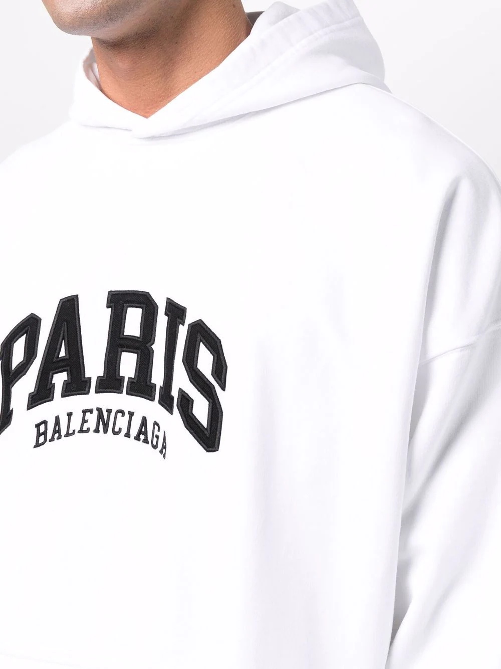 Paris logo embroidered hoodie - 6