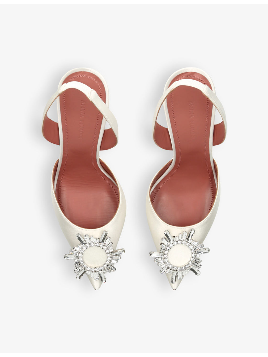 Begum crystal-embellished slingback leather mules - 2