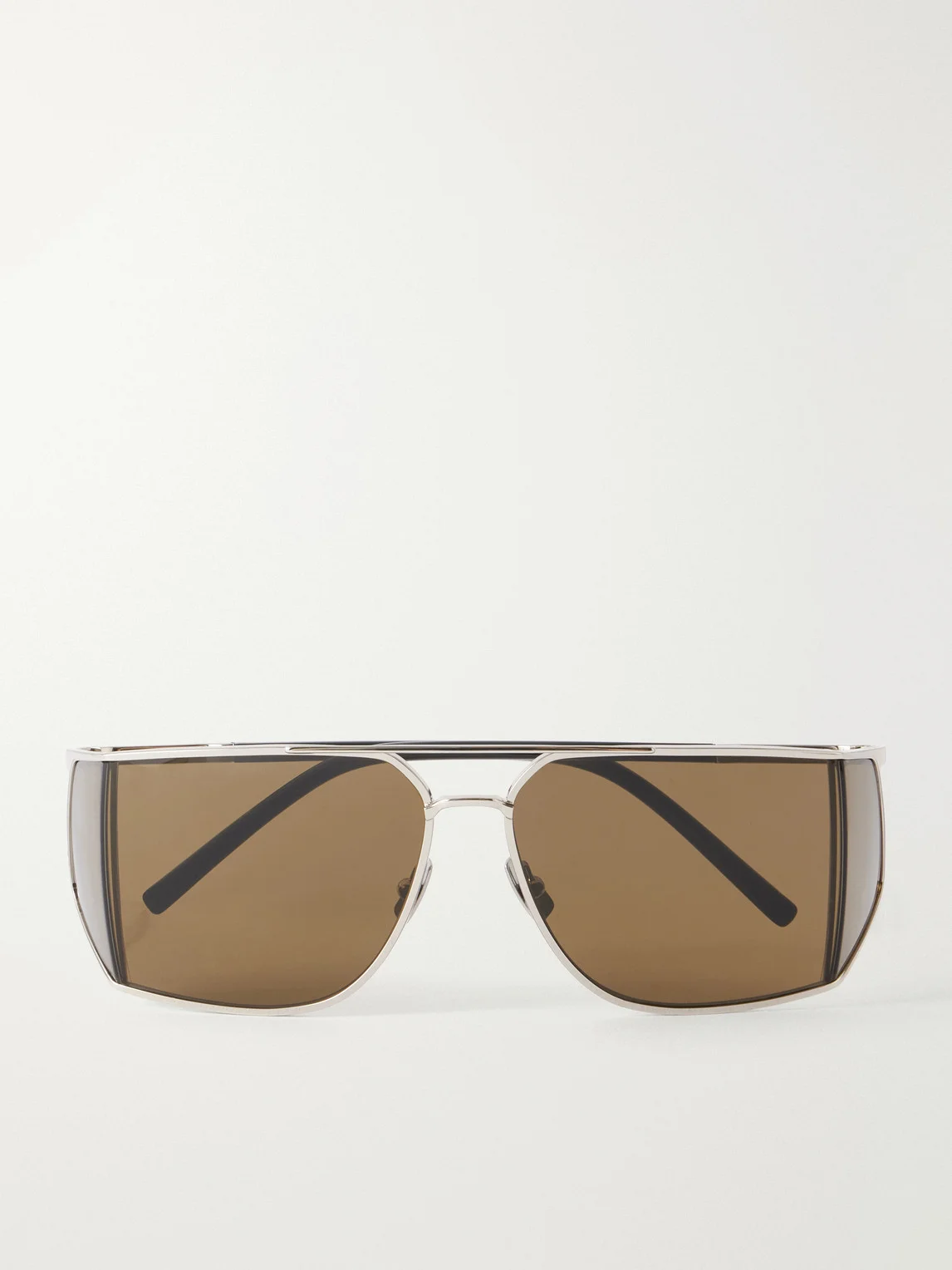 SL 750 Aviator-Style Silver-Tone Sunglasses - 1