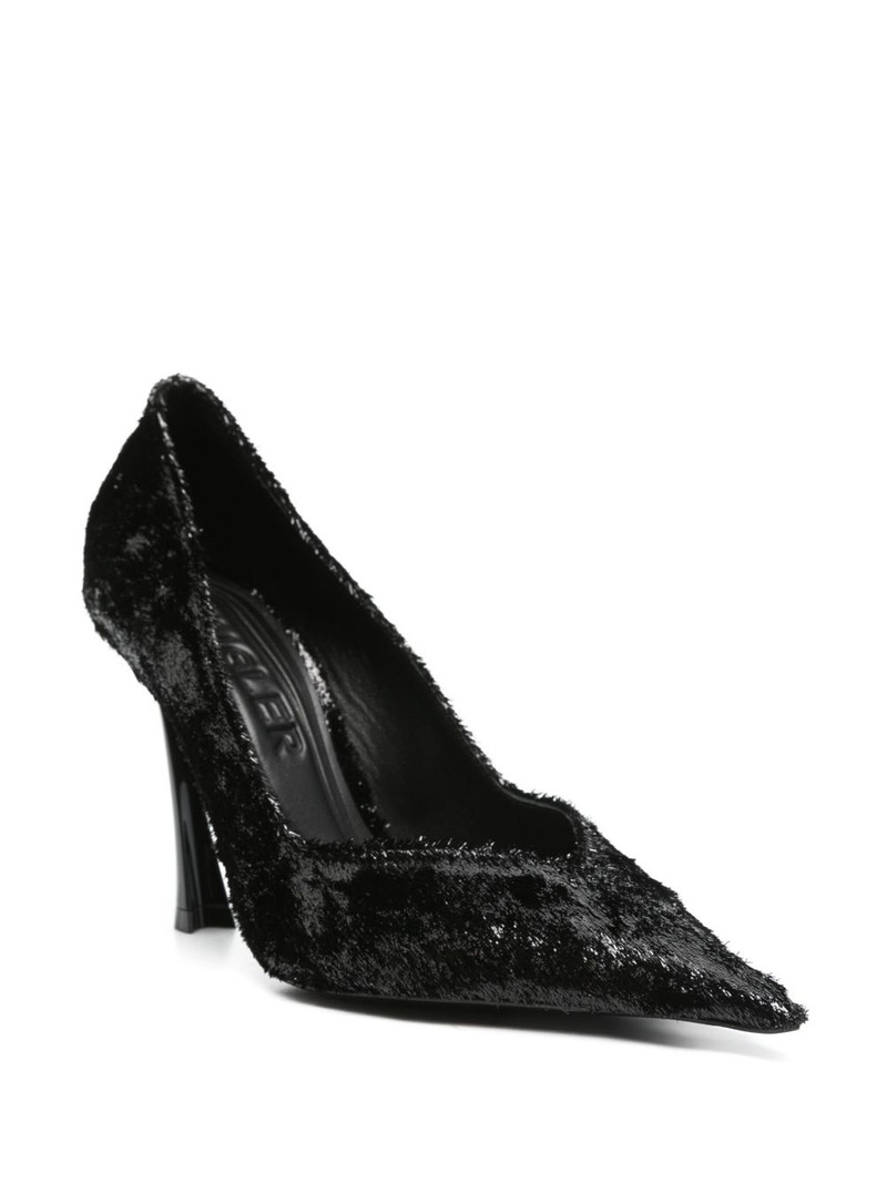 MUGLER 95mm fand-heel glittered pumps outlook
