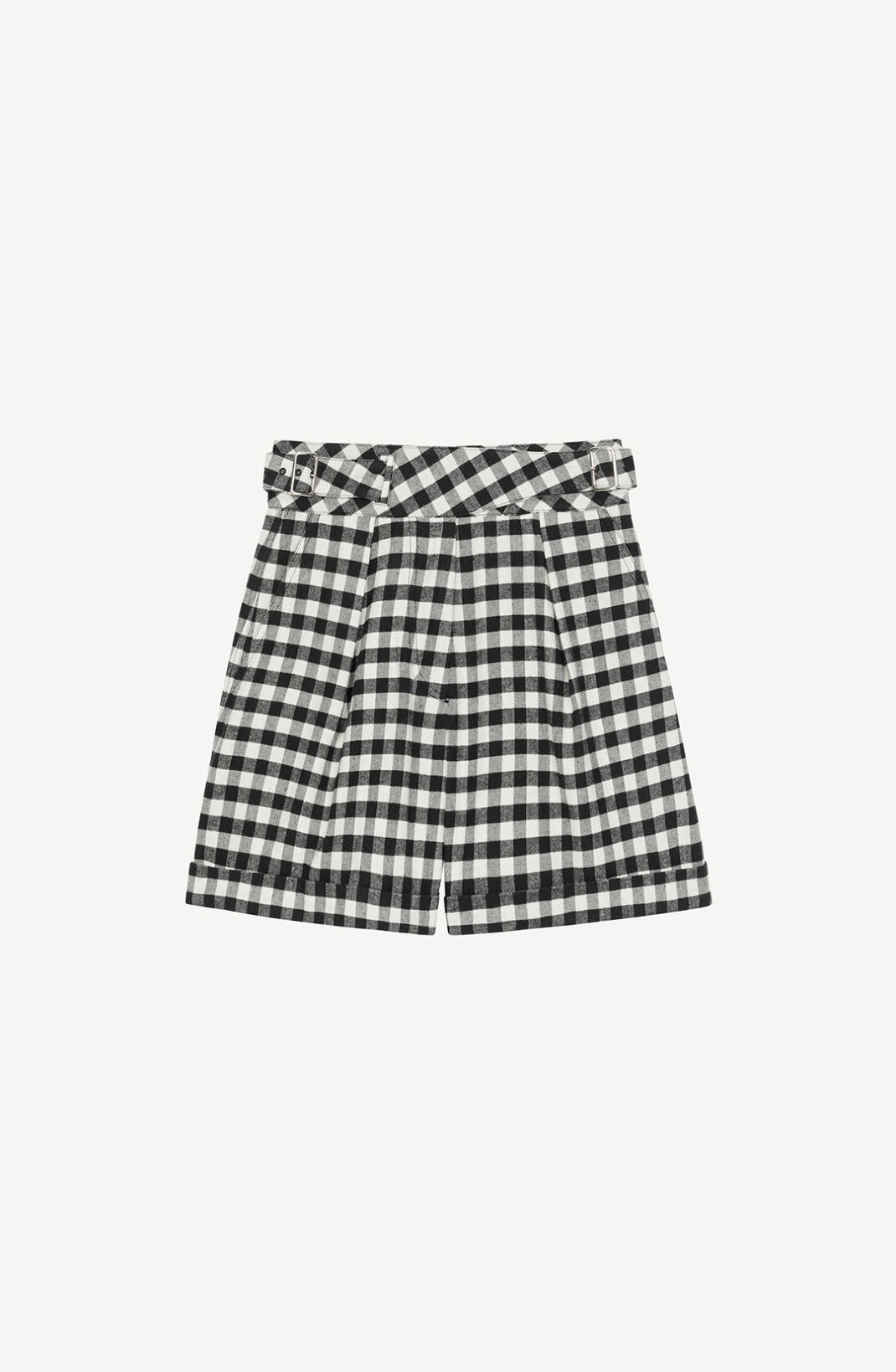 Gingham high-waisted shorts - 1