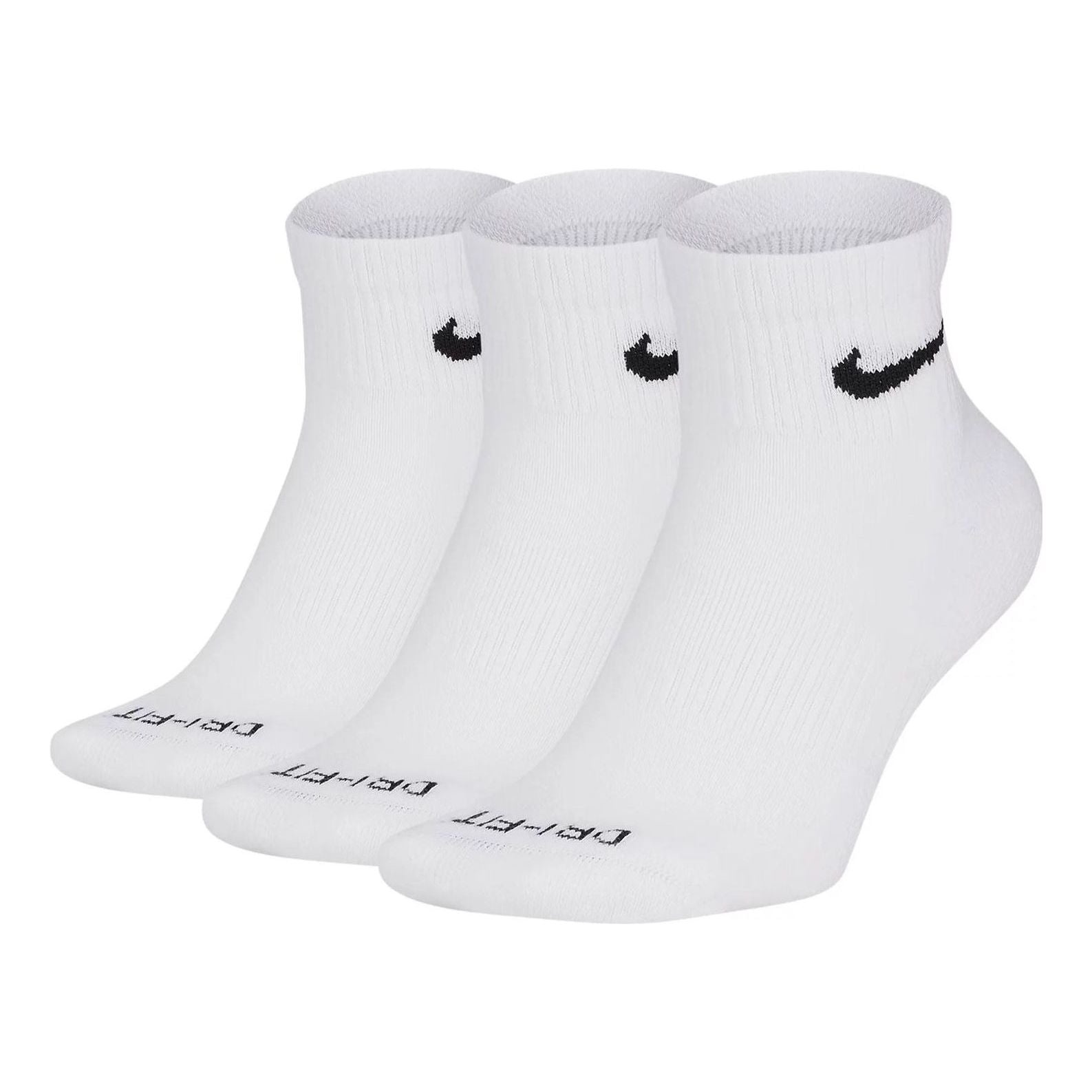 Nike Everyday Plus Cushioned Ankle Socks 'White Black' SX6890-100 - 1