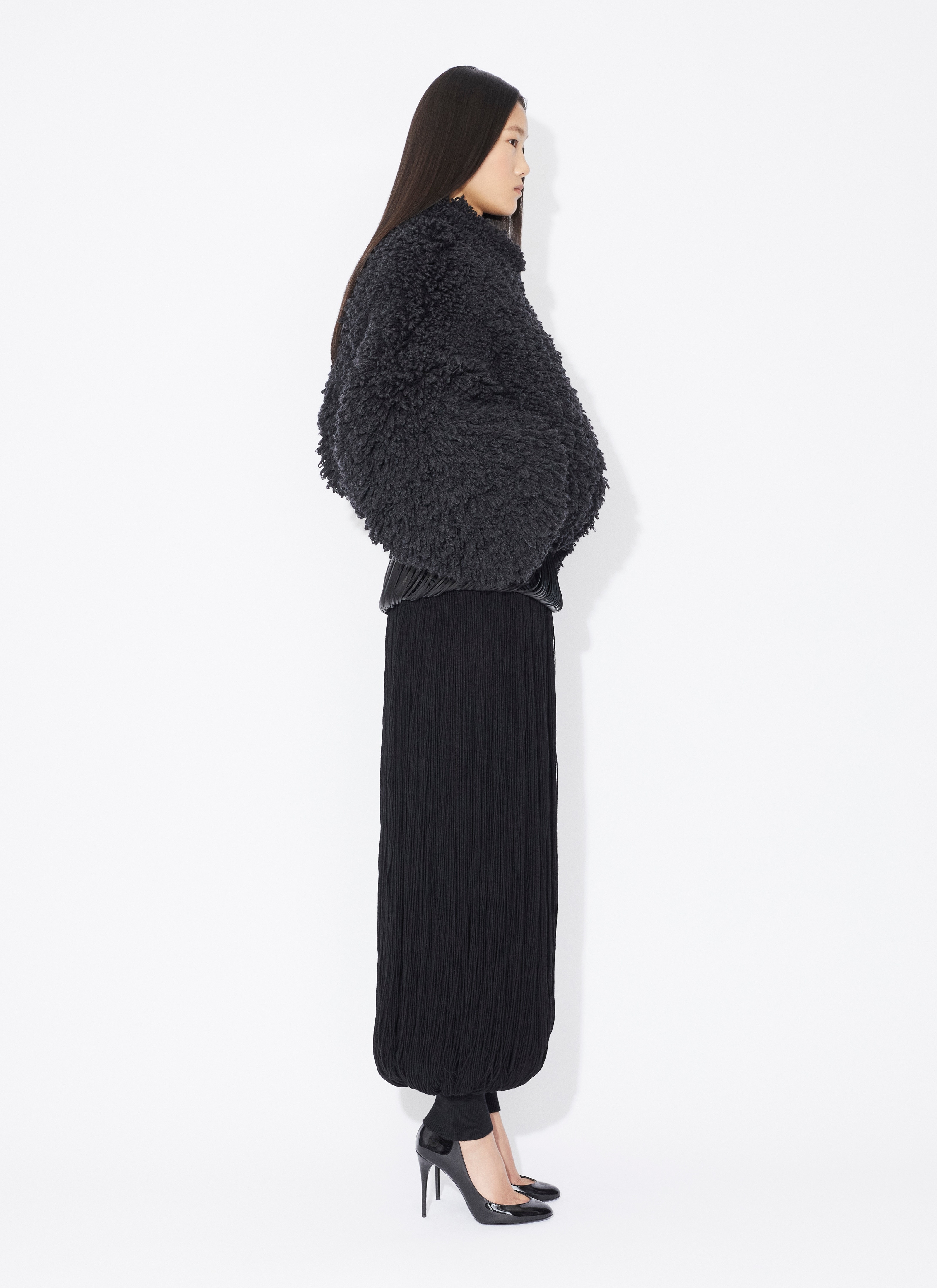 SHORT JACKET IN KNITTED FUR - 4