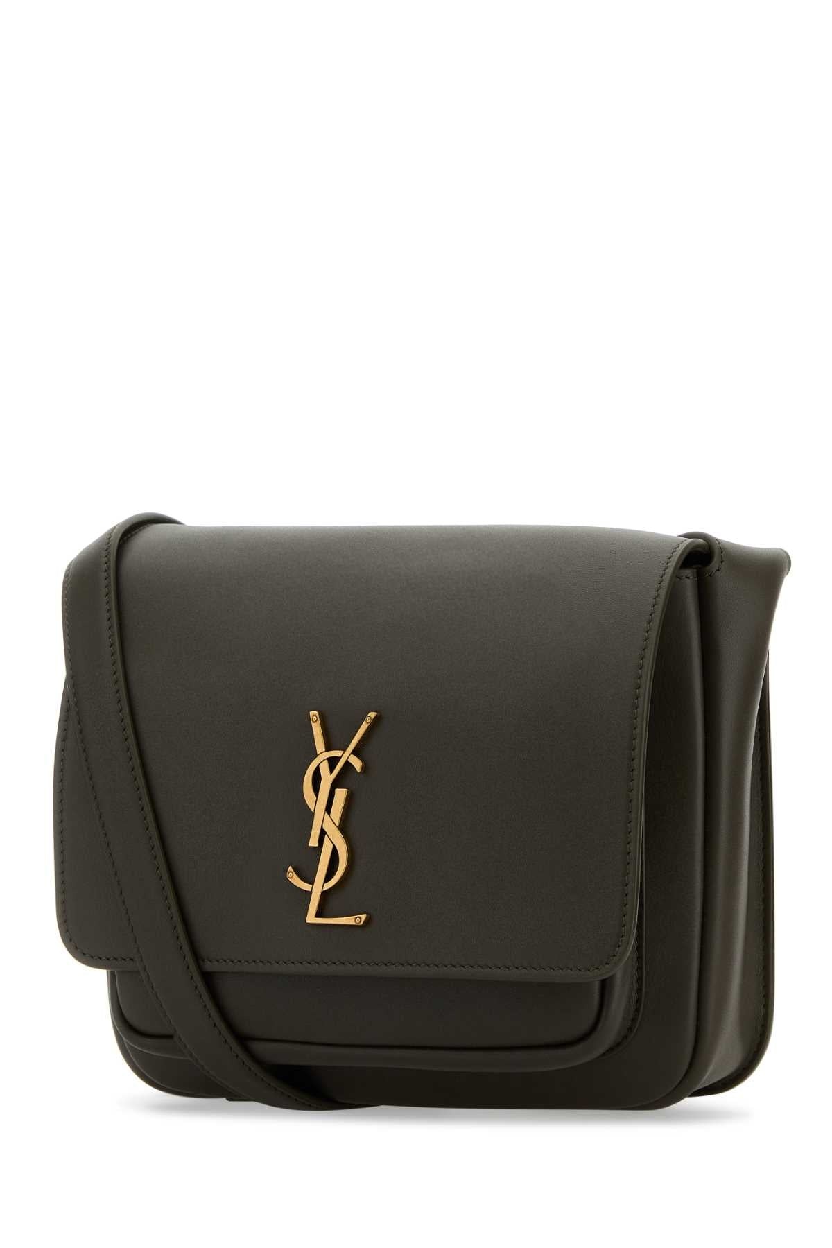 Saint Laurent Women Bottle Green Leather Niki Crossbody Bag - 2