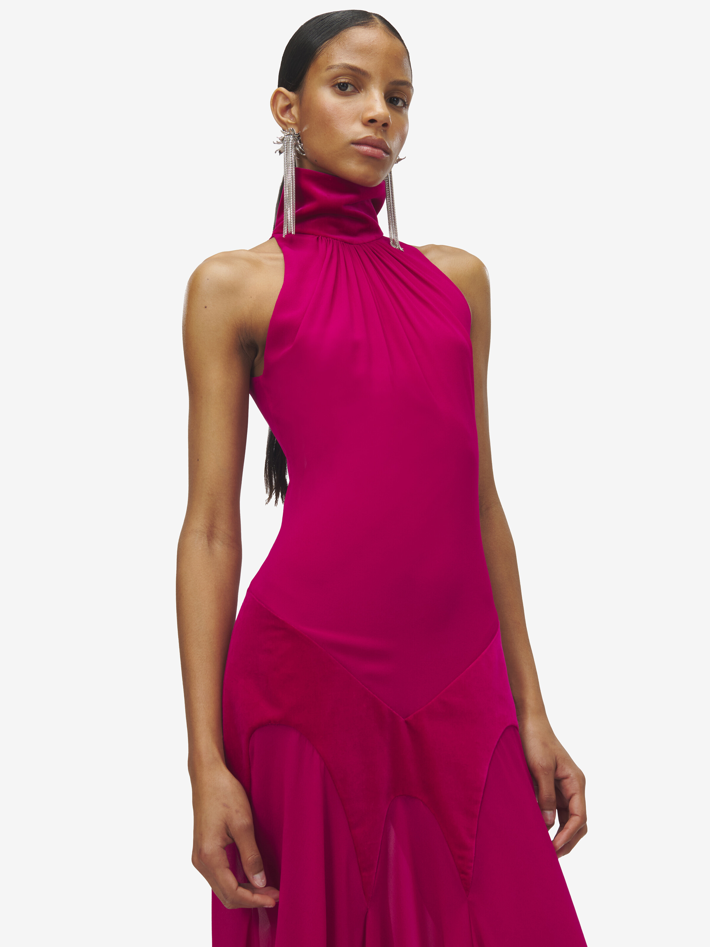 Silk Georgette Evening Dress - 5