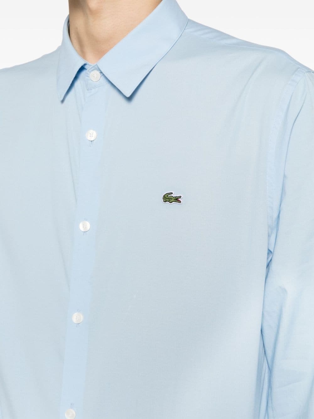 logo-embroidered cotton-poplin shirt - 5