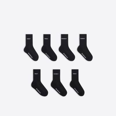 BALENCIAGA Women's 7 Set Socks in Black outlook