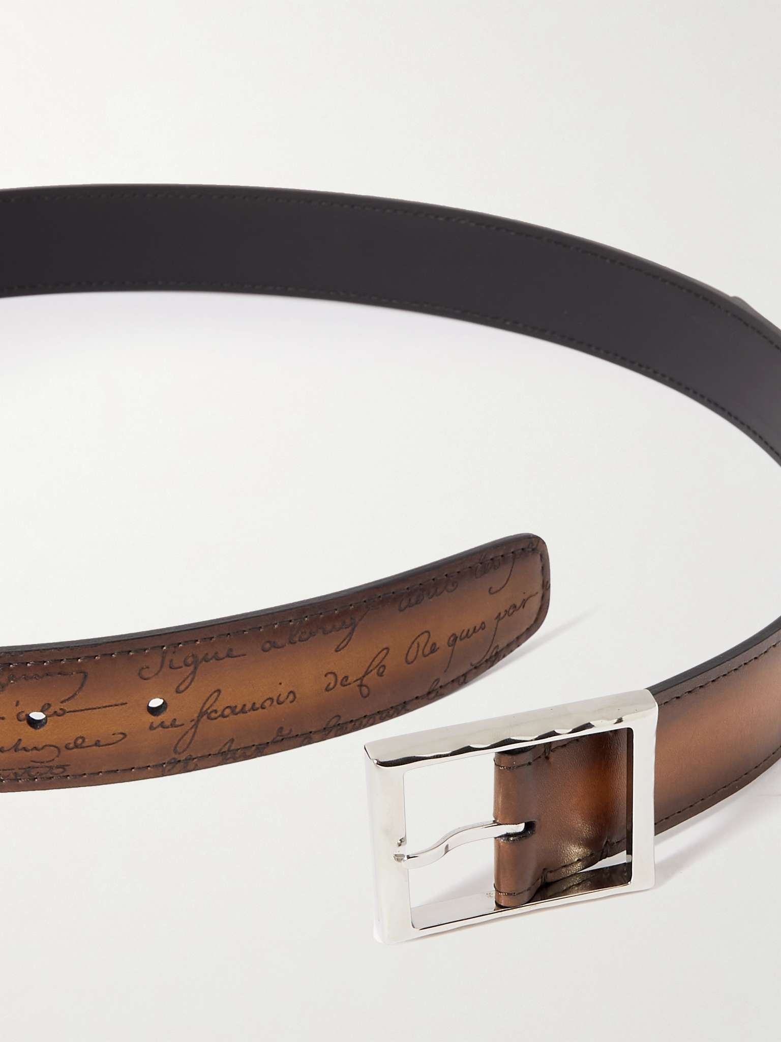 Berluti Scritto 3.5cm Leather Belt | REVERSIBLE