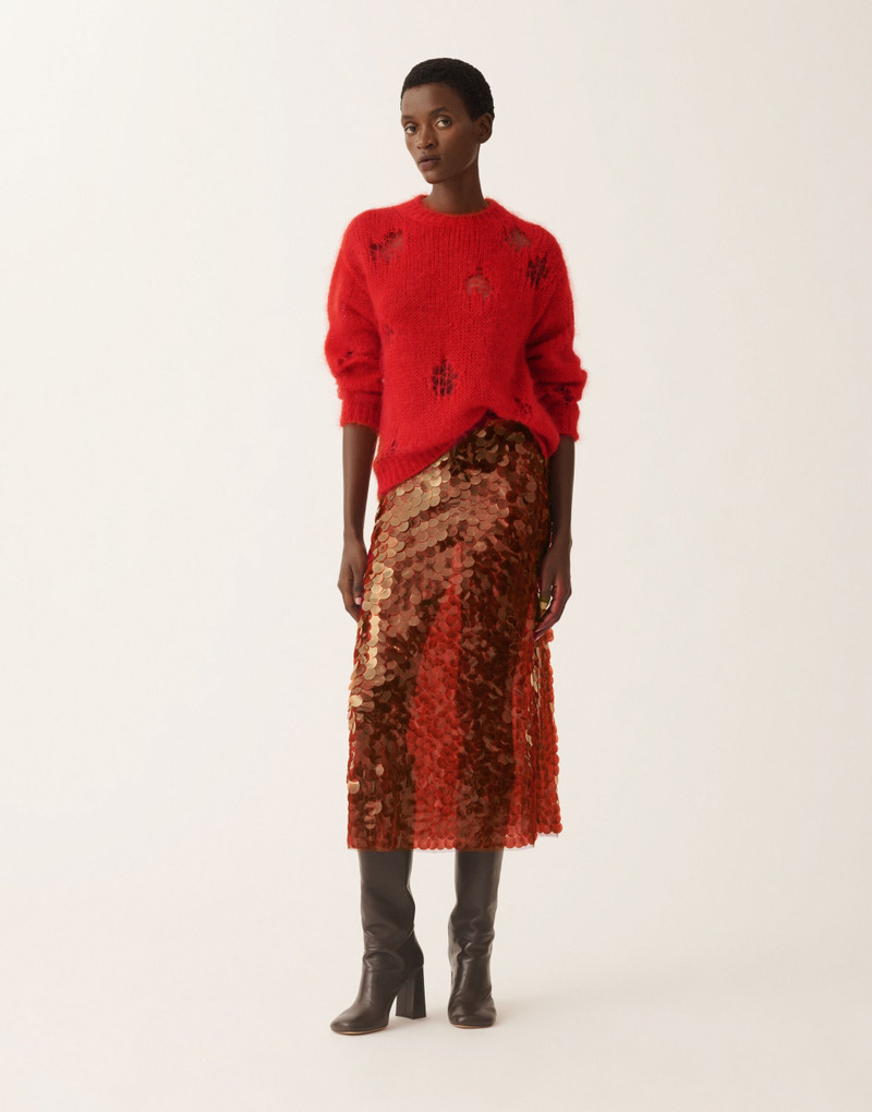 FABIANA FILIPPI Skirt in printed sequin tulle outlook