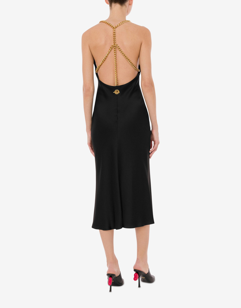 CHAIN & HEART ENVERS SATIN DRESS 3