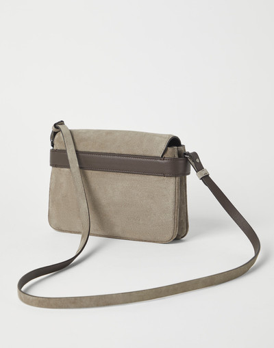 Brunello Cucinelli Suede shoulder bag with belt detail outlook