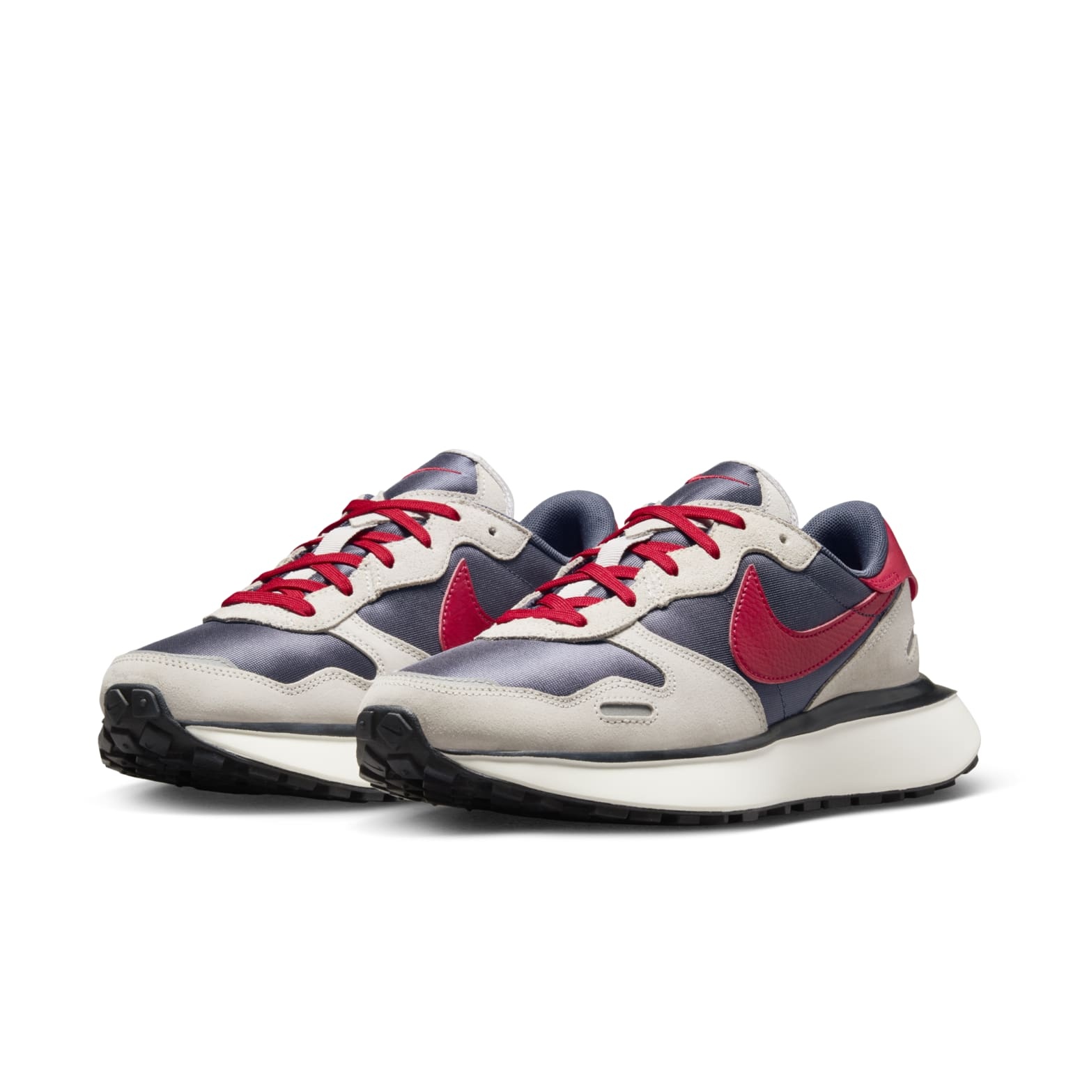 (WMNS) Nike Phoenix Waffle 'Thunder Blue Grey Red' FD2196-400 - 3