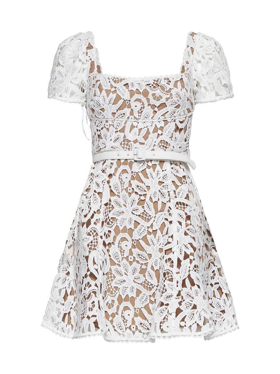 Self-Portrait Floral Lace Mini Dress - 1