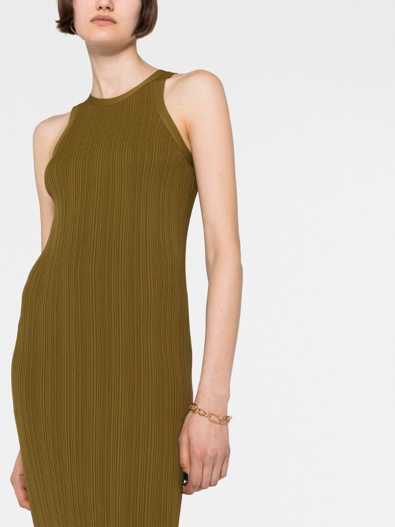 sleeveless ribbed maxi dress - 5