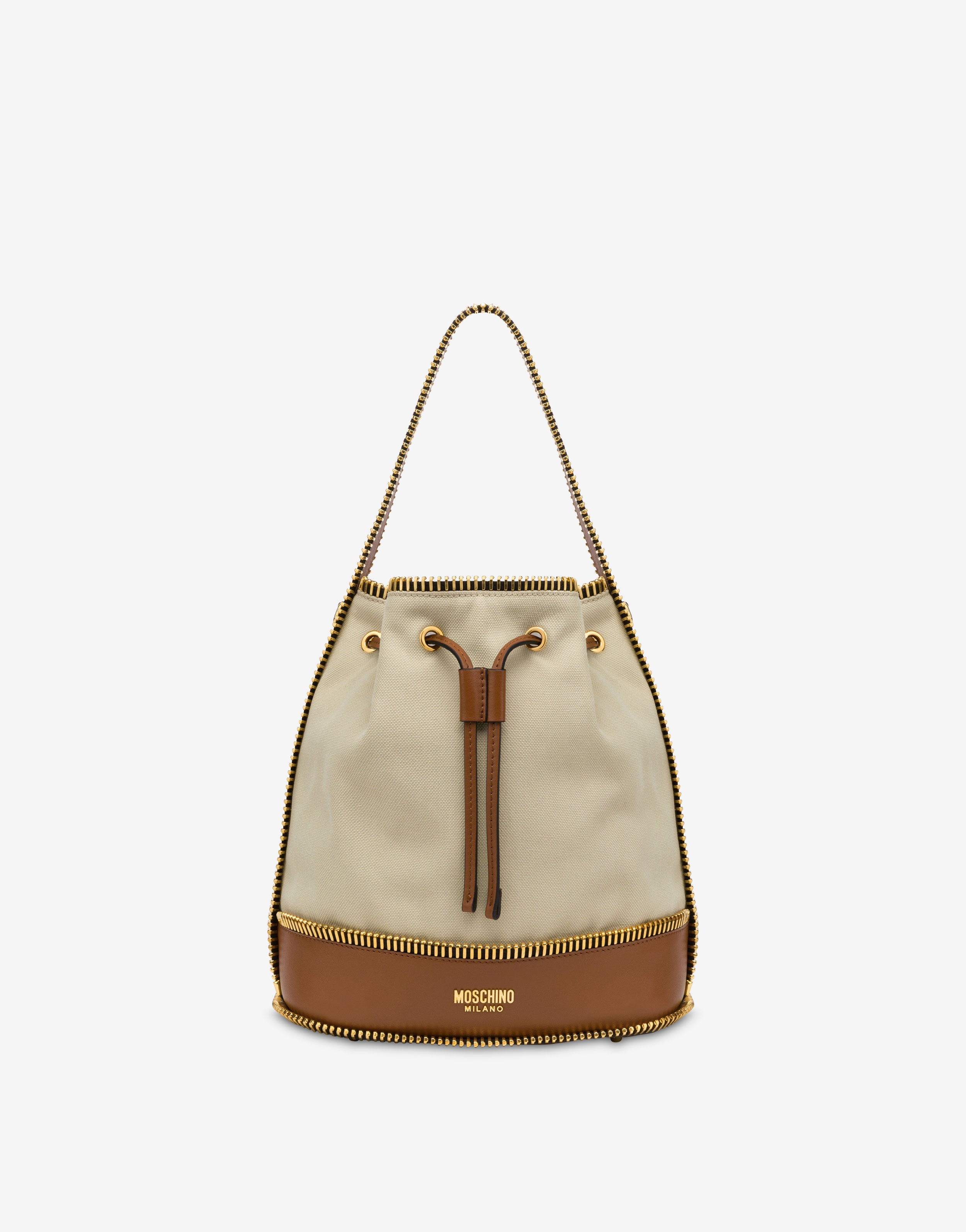 MOSCHINO RIDER CANVAS BUCKET BAG - 1