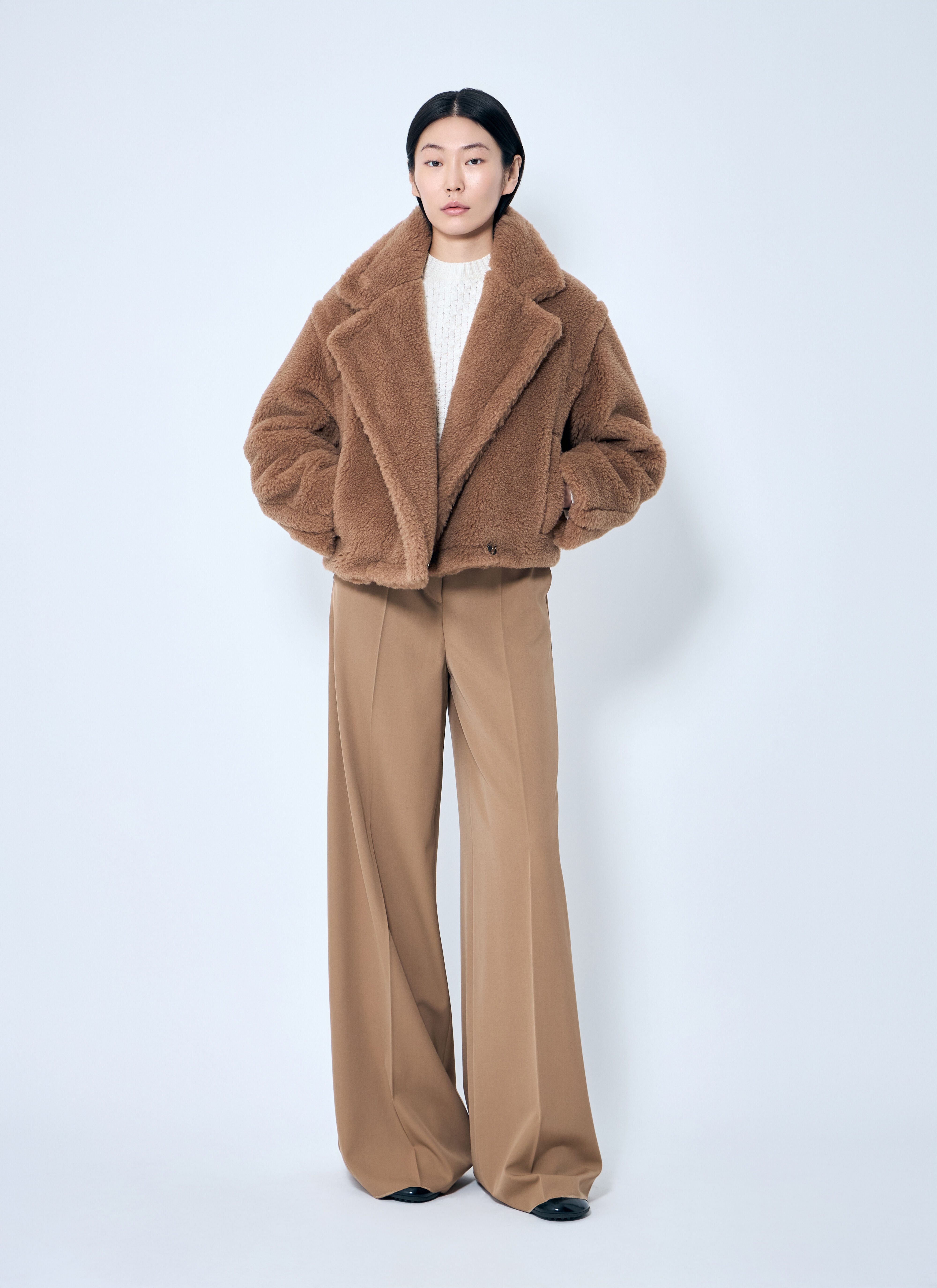 Cropped Teddy Bear Icon Coat - 2