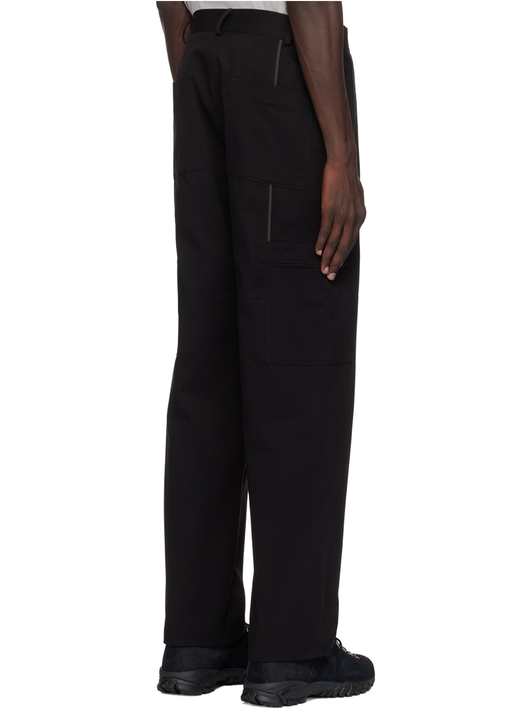 SSENSE Exclusive Black Piping Cargo Pants - 3